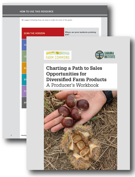 Cover to PDF publication, Charting a Path to Sales Opportunities for Diversified Farm Products